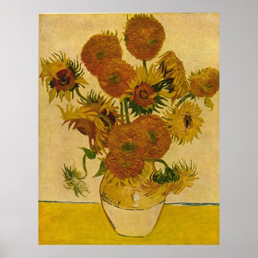 Vincent van Gogh's zonnebloemen, 1878 Poster (Voorkant)