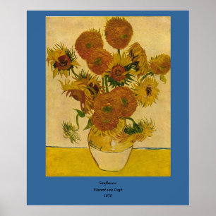 Vincent van Gogh's zonnebloemen, 1878 Poster