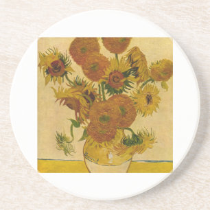 Vincent van Gogh's zonnebloemen, 1878 Zandsteen Onderzetter