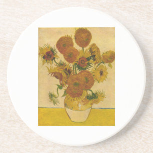 Vincent van Gogh's zonnebloemen, 1878 Zandsteen Onderzetter