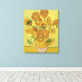 Vincent van Gogh's zonnebloemen Canvas Afdruk (Insitu (Houten vloer))