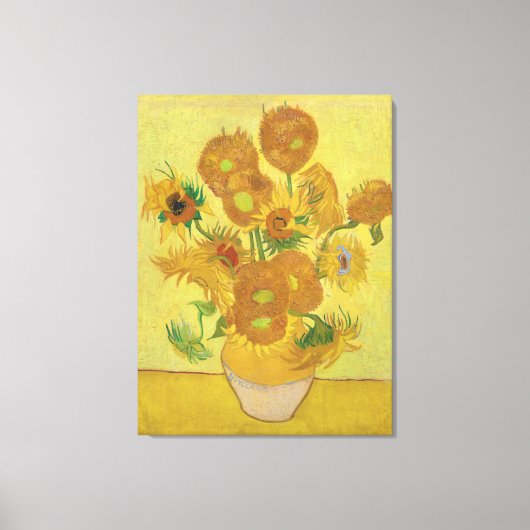Vincent van Gogh's zonnebloemen Canvas Afdruk (Voorkant)