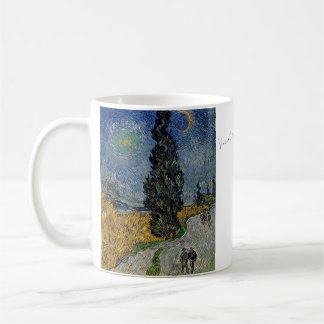 Vincent Willem van Gogh　糸杉と星の見える道 Koffiemok