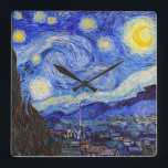 Vincent Willem van Gogh , “ Starry Night ” スクエア壁時計 Vierkante Klok<br><div class="desc">私はGoghが好きな人のためにこの製品を作りました。</div>