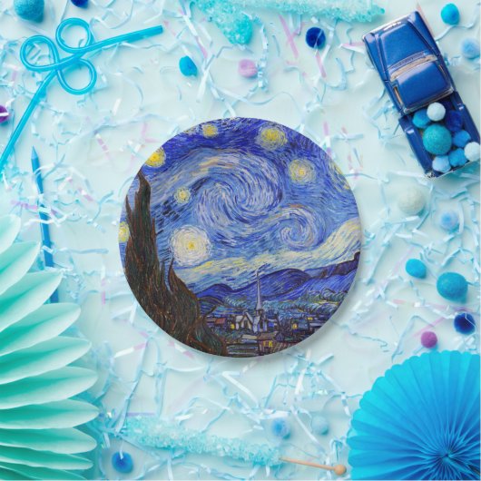 Vincent Willem van Gogh , “ Starry Night ” Papieren Bordje (Feest)