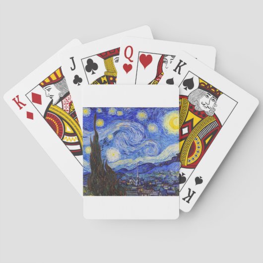 Vincent Willem van Gogh , “ Starry Night ” Pokerkaarten (Achterkant)