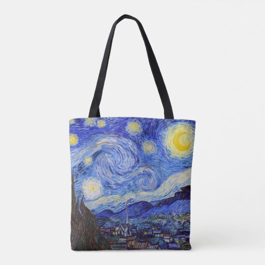 Vincent Willem van Gogh , “ Starry Night ” Tote Bag (Achterkant)