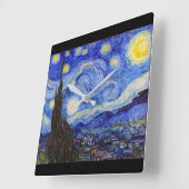 Vincent Willem van Gogh , “ Starry Night ” Vierkante Klok (Hoek)