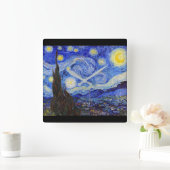 Vincent Willem van Gogh , “ Starry Night ” Vierkante Klok (Huis)