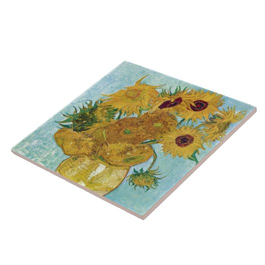 Vincent Willem van Gogh , “ Sunflowers ” Tegeltje (Zijkant)