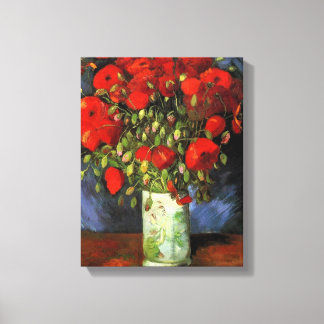 Vincent Willem van Gogh - Vase met Red Poppies Canvas Afdruk