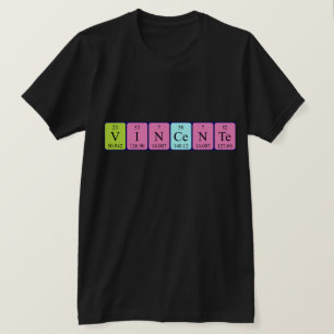 Vincente periodieke lijstnaam shirt