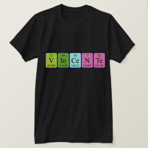 Vincente periodieke lijstnaam shirt
