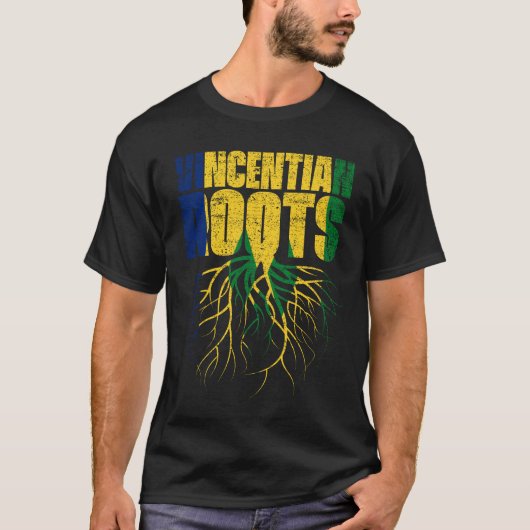 Vincentive an Roots St Vincent en de Grenadines T-shirt (Voorkant)