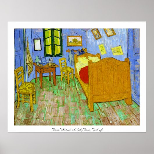 Vincent's Bedroom in Arles by Vincent Van Gogh Poster (Voorkant)