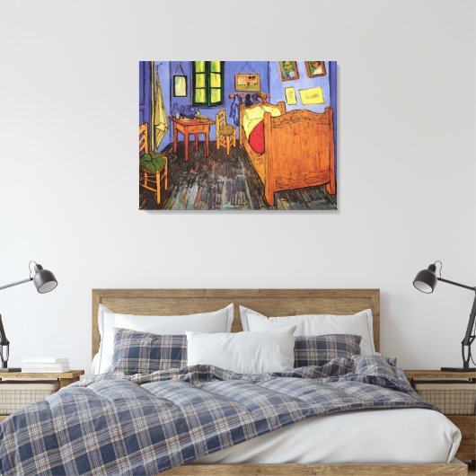 Vincent's Bedroom in Arles door Vincent van Gogh Canvas Afdruk (Insitu (Slaapkamer))