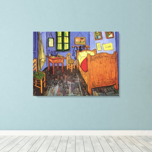Vincent's Bedroom in Arles door Vincent van Gogh Canvas Afdruk (Insitu (Houten vloer))