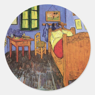 Vincent's Bedroom in Arles door Vincent van Gogh Ronde Sticker