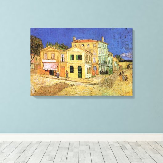 Vincent's House in Arles door Vincent van Gogh Canvas Afdruk (Insitu (Houten vloer))
