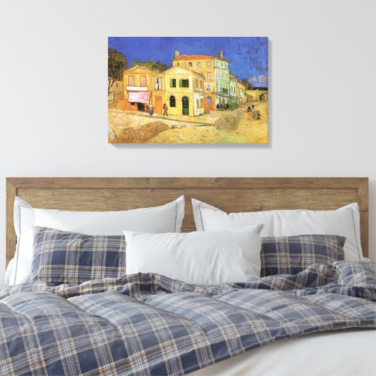 Vincent's House in Arles door Vincent van Gogh Canvas Afdruk (Insitu (Slaapkamer))
