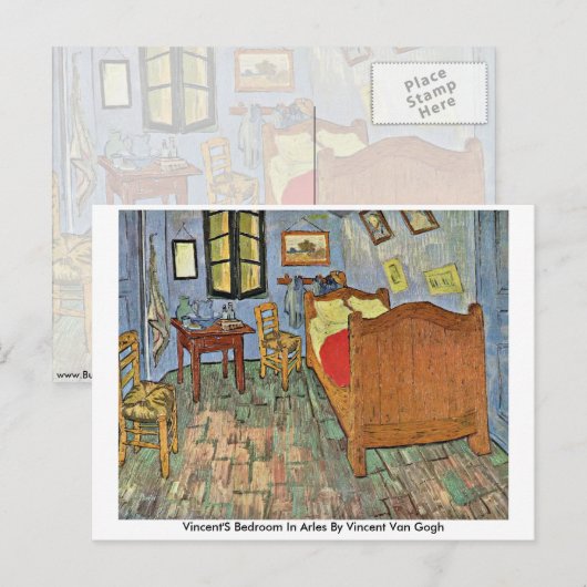 Vincent's slaapkamer in Arles door Vincent van Gog Briefkaart (Voorkant / Achterkant)