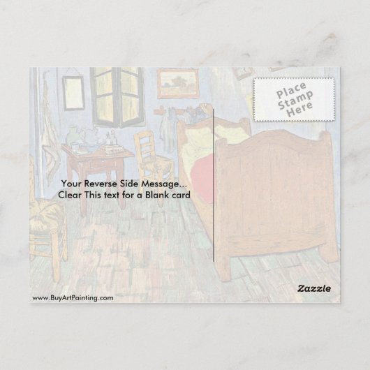 Vincent's slaapkamer in Arles door Vincent van Gog Briefkaart (Achterkant)