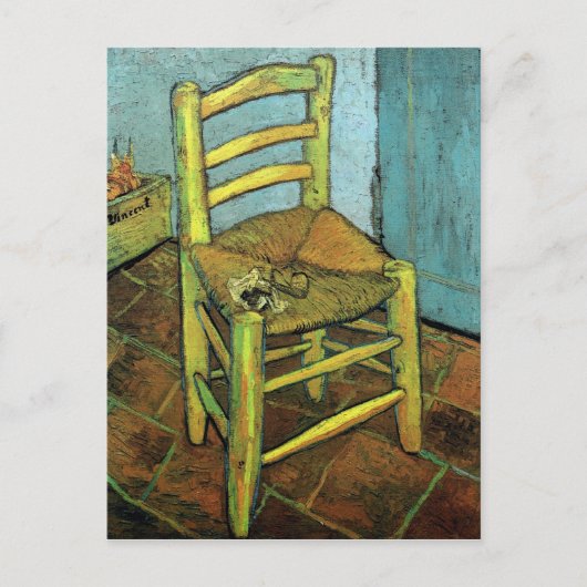 Vincent's stoel en Zijne Pipe Van Gogh Fine Art Briefkaart (Voorkant)