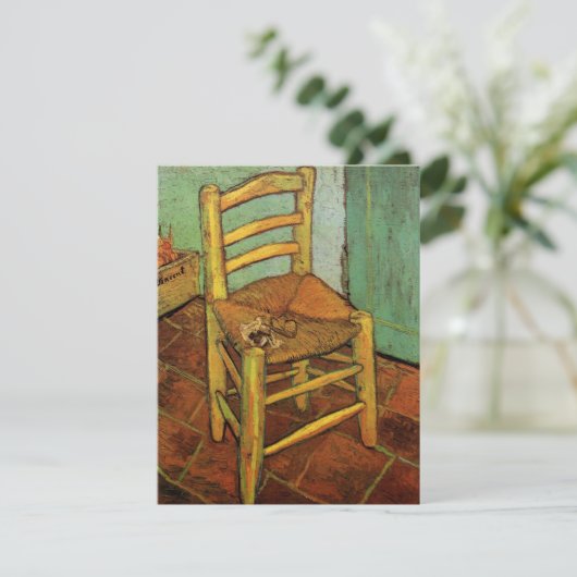 Vincent's stoel met zijn pijp van Vincent van Gogh (Staand voorkant)