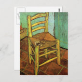 Vincent's stoel met zijn pijp van Vincent van Gogh Briefkaart (Voorkant / Achterkant)