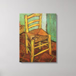 Vincent's stoel met zijn pijp van Vincent van Gogh Canvas Afdruk<br><div class="desc">Vincent's stoel met Zijne Pipe van Vincent van Gogh is een kunstpost van impressionisme, maar het is nog steeds een schilderij met van Gogh's houten stoel met een teenwilderstoel, zijn tabak en pijp bij zijn huis in Arles, Frankrijk (het Gele Huis). Over de kunstenaar: Vincent Willem van Gogh was een...</div>