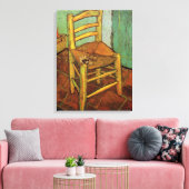 Vincent's stoel met zijn pijp van Vincent van Gogh Canvas Afdruk (Insitu (Woonkamer))