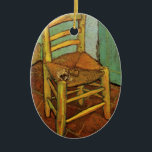 Vincent's stoel met zijn pijp van Vincent van Gogh Keramisch Ornament<br><div class="desc">Vincent's stoel met Zijne Pipe van Vincent van Gogh is een kunstpost van impressionisme, maar het is nog steeds een schilderij met van Gogh's houten stoel met een teenwilderstoel, zijn tabak en pijp bij zijn huis in Arles, Frankrijk (het Gele Huis). Over de kunstenaar: Vincent Willem van Gogh was een...</div>