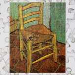 Vincent's stoel met zijn pijp van Vincent van Gogh Legpuzzel<br><div class="desc">Vincent's stoel met Zijne Pipe van Vincent van Gogh is een kunstpost van impressionisme, maar het is nog steeds een schilderij met van Gogh's houten stoel met een teenwilderstoel, zijn tabak en pijp bij zijn huis in Arles, Frankrijk (het Gele Huis). Over de kunstenaar: Vincent Willem van Gogh was een...</div>