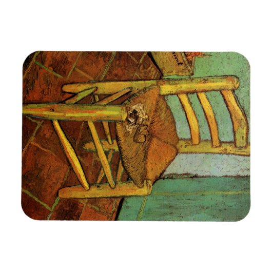 Vincent's stoel met zijn pijp van Vincent van Gogh Magneet (Horizontaal)