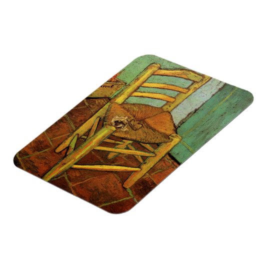 Vincent's stoel met zijn pijp van Vincent van Gogh Magneet (Linkerzijde)