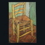 Vincent's stoel met zijn pijp van Vincent van Gogh Theedoek<br><div class="desc">Vincent's stoel met Zijne Pipe van Vincent van Gogh is een kunstpost van impressionisme, maar het is nog steeds een schilderij met van Gogh's houten stoel met een teenwilderstoel, zijn tabak en pijp bij zijn huis in Arles, Frankrijk (het Gele Huis). Over de kunstenaar: Vincent Willem van Gogh was een...</div>
