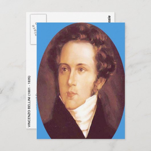 VINCENZO BELLINI Opera Composer Briefkaart (Voorkant / Achterkant)