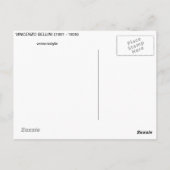 VINCENZO BELLINI Opera Composer Briefkaart (Achterkant)