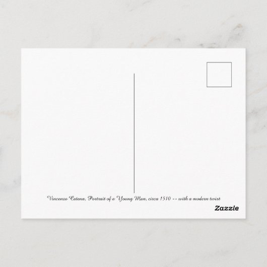 Vincenzo Catena, portret van een jong Man Briefkaart (Achterkant)