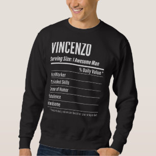 Vincenzo Serving Maat Voeding Etiket Calorieën Trui