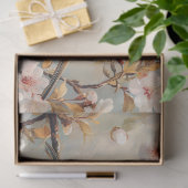 Vinchvogels op een Cherry Blossom Branch Decoupage Tissuepapier (Geschenk)