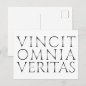 VINCIT OMNIA VERITAS - Licht Feestdagenkaart (Voorkant / Achterkant)