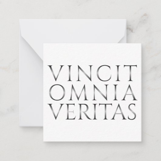 VINCIT OMNIA VERITAS - Licht Notitiekaartje (Voorkant)
