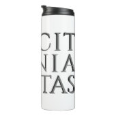 VINCIT OMNIA VERITAS - Licht Thermisch Bekerglas Thermosbeker (Geroteerd rechts)