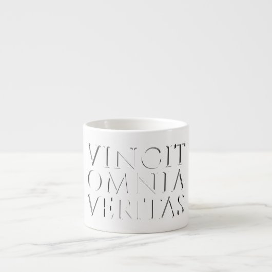 VINCIT OMNIA VERITAS - Light Espresso Cup Kop (Voorkant)