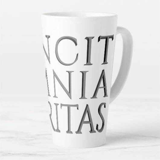 VINCIT OMNIA VERITAS - Light Latte Mok (Rechterhoek)