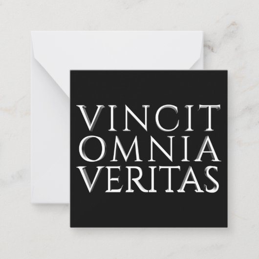 VINCIT OMNIA VERITAS - Light Note Kaart Notitiekaartje (Voorkant)