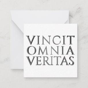 VINCIT OMNIA VERITAS - Light Note Kaart Notitiekaartje