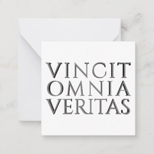 VINCIT OMNIA VERITAS - Light Note Kaart Notitiekaartje (Voorkant)