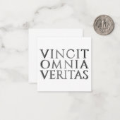 VINCIT OMNIA VERITAS - Light Note Kaart Notitiekaartje (Voorkant / Achterkant in situ)